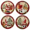 Holiday Wishes by Susan Winget 11 in. Dinner Plate (Set of 4) by Certified International 2 Holiday Wishes by Susan Winget 11 in. Dinner Plate (Set of 4) by Certified International -Certified International Sales assorted colors certified international dinner plates 22820set4 64 1000