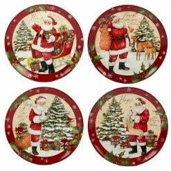 Holiday Wishes by Susan Winget 11 in. Dinner Plate (Set of 4) by Certified International