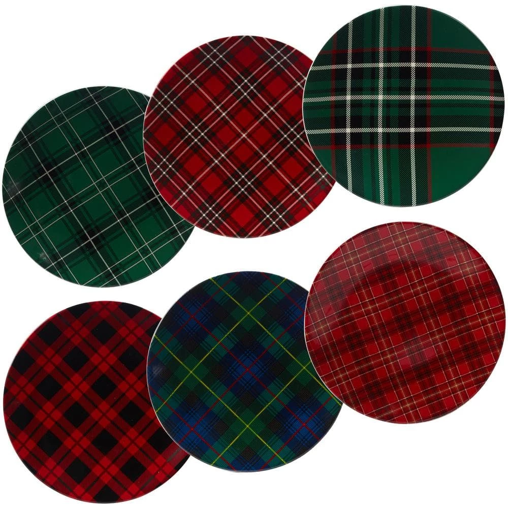 Christmas Plaid 10.75 in. Dinner Plate (Set of 6) by Certified International 3 Christmas Plaid 10.75 in. Dinner Plate (Set of 6) by Certified International
