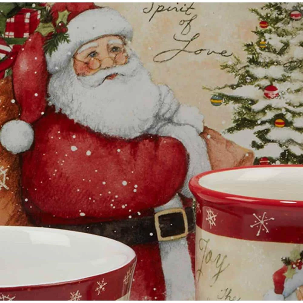 Holiday Wishes 16-Piece Seasonal Assorted Colors Ceramic Dinnerware Set (Service for 4) by Certified International 5 Holiday Wishes 16-Piece Seasonal Assorted Colors Ceramic Dinnerware Set (Service for 4) by Certified International - Image 3