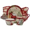 Holiday Wishes 16-Piece Seasonal Assorted Colors Ceramic Dinnerware Set (Service for 4) by Certified International -Certified International Sales assorted colors certified international dinnerware sets 89127 64 1000