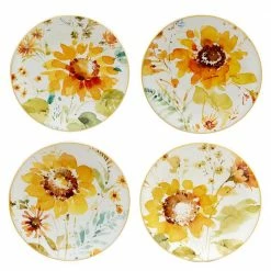Sunflowers Forever 16-Piece Assorted Colors Earthenware Dinnerware Set (Service for 4) by Certified International -Certified International Sales assorted colors certified international dinnerware sets 89684rm 1f 1000