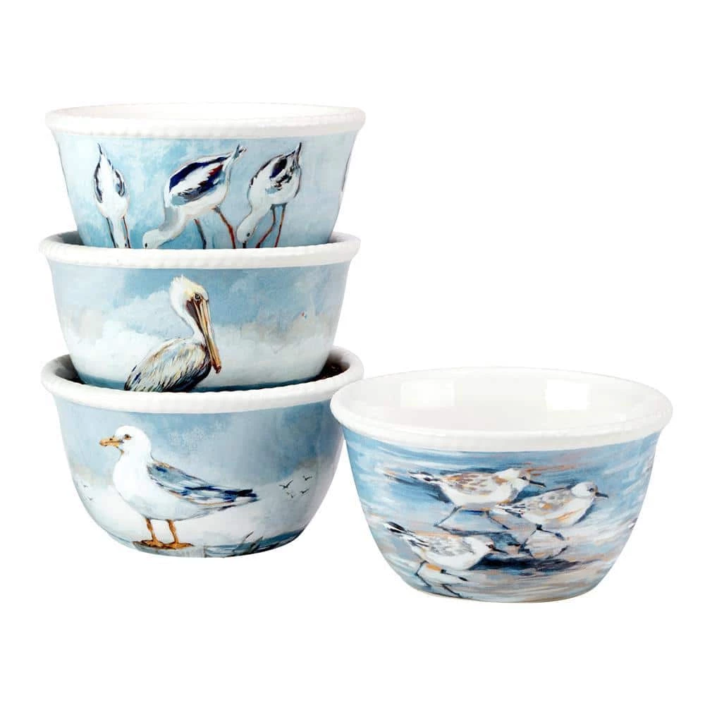 Shorebirds 16-Piece Assorted Colors Earthenware Dinnerware Set (Service for 4) by Certified International 5 Shorebirds 16-Piece Assorted Colors Earthenware Dinnerware Set (Service for 4) by Certified International - Image 3