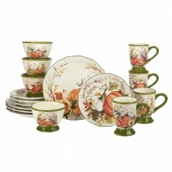 Harvest Morning 16-Piece Assorted Colors Earthenware Dinnerware Set (Service for 4) by Certified International