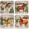 Christmas on the Farm by Susan Winget 8.5 in. Dessert Plate (Set of 4) by Certified International -Certified International Sales assorted colors certified international salad plates dessert plates 22801set4 64 1000