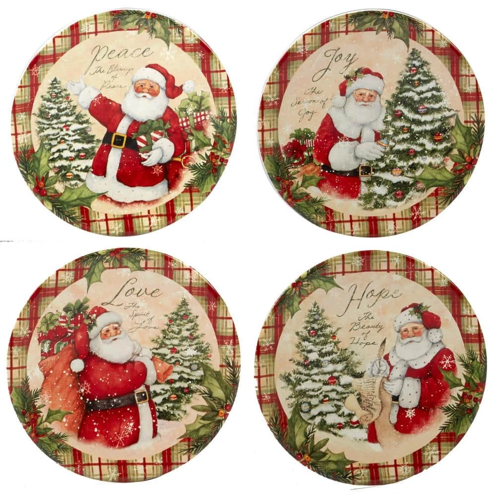 Holiday Wishes by Susan Winget 6 in. Canape Plate (Set of 4) by Certified International 3 Holiday Wishes by Susan Winget 6 in. Canape Plate (Set of 4) by Certified International