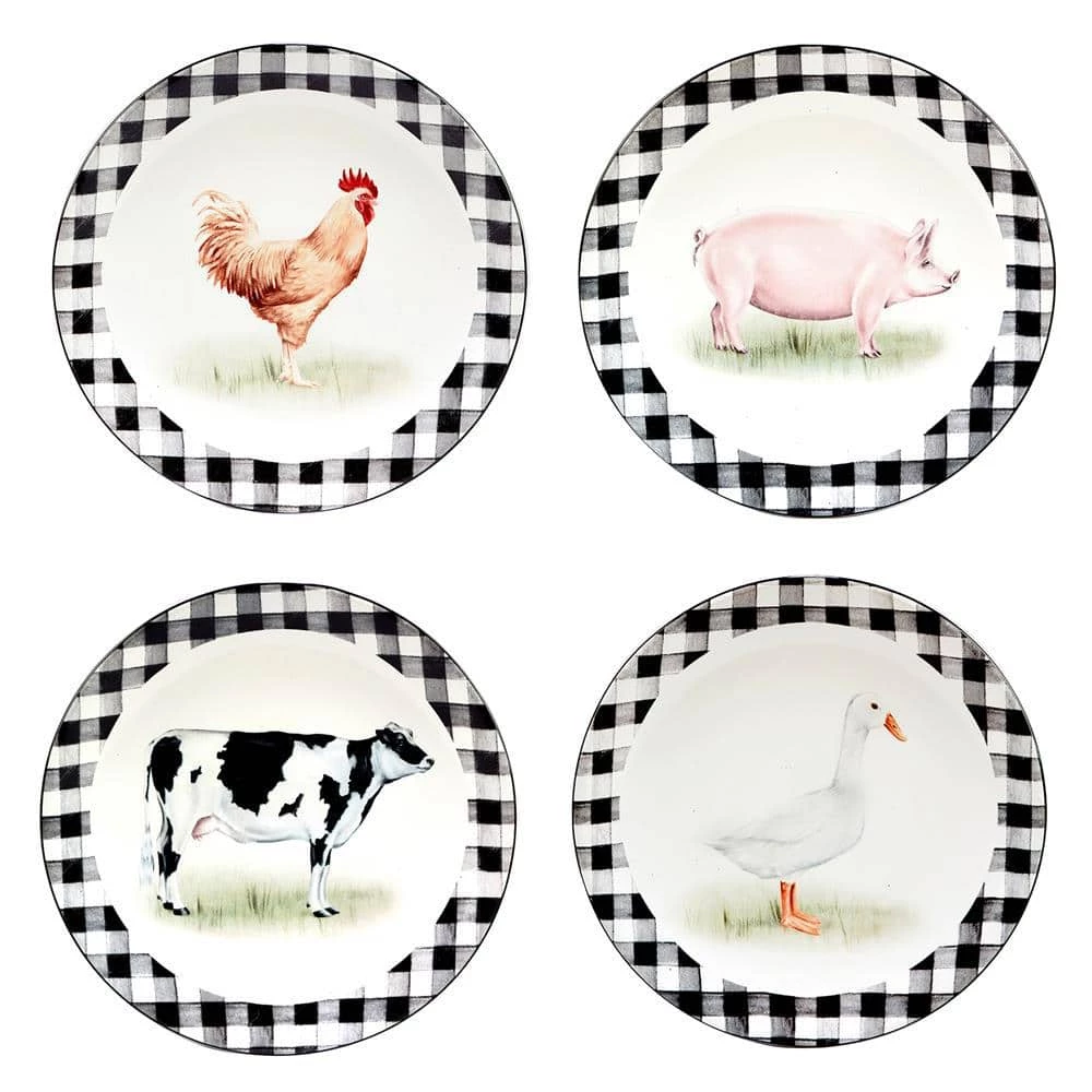 On the Farm Assorted Colors Salad Plates (Set of 4) by Certified International 3 On the Farm Assorted Colors Salad Plates (Set of 4) by Certified International