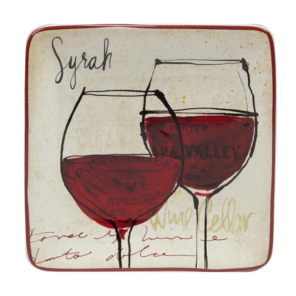 Wine Country Canape Plates Assorted Colors Dessert Plates (Set of 4) by Certified International 4 Wine Country Canape Plates Assorted Colors Dessert Plates (Set of 4) by Certified International - Image 2