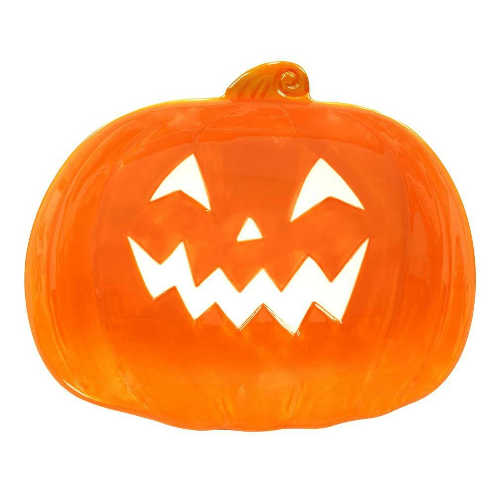 Scaredy Cat Pumpkin 13 in. 56 fl. oz. Assorted Colors Earthenware Serving Bowl by Certified International 4 Scaredy Cat Pumpkin 13 in. 56 fl. oz. Assorted Colors Earthenware Serving Bowl by Certified International - Image 2