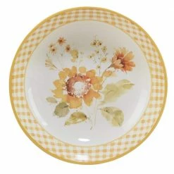 Sunflowers Forever 13 in. 144 fl.oz Assorted Colors Earthenware Serving Bowl by Certified International