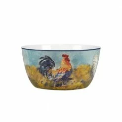 Rooster Meadow 11 in. 192 fl.oz Assorted Colors Earthenware Serving Bowl by Certified International