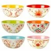 Francesca 4.75 in. 12 fl. oz. Assorted Colors Porcelain Serving Bowl (Set of 6) by Certified International -Certified International Sales assorted colors certified international serving bowls 28832set6 64 1000