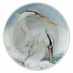 Shorebirds 13 in. 144 fl.oz Assorted Colors Earthenware Serving Bowl by Certified International