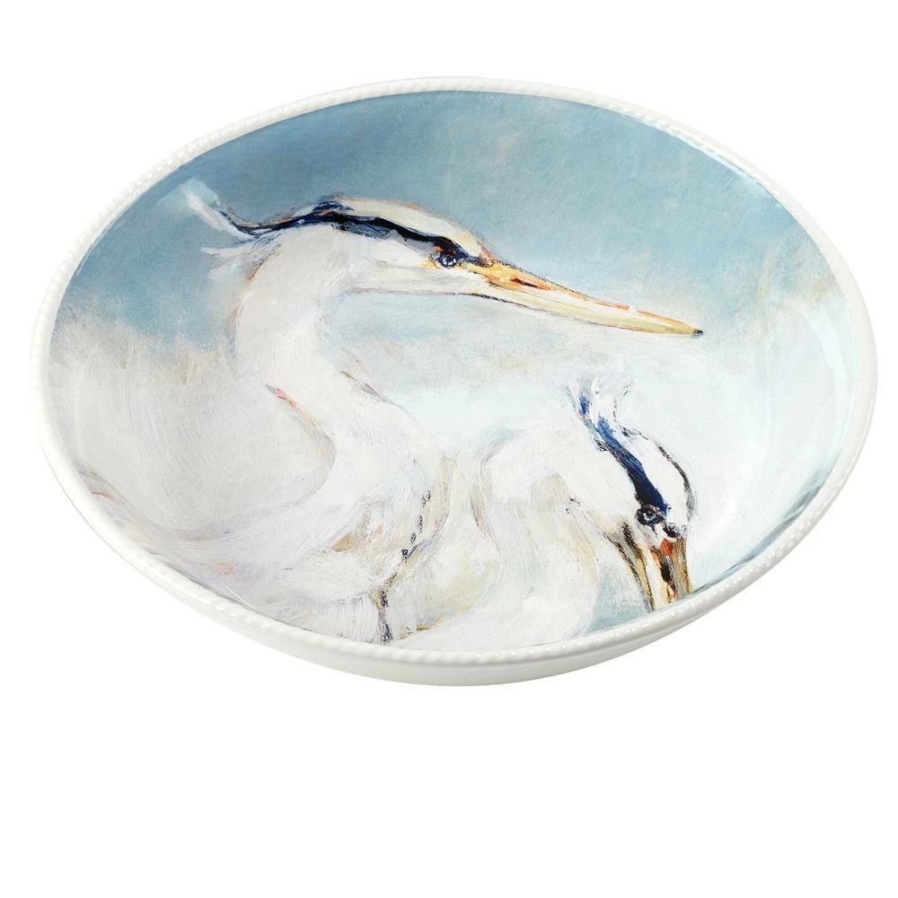 Shorebirds 13 in. 144 fl.oz Assorted Colors Earthenware Serving Bowl by Certified International 4 Shorebirds 13 in. 144 fl.oz Assorted Colors Earthenware Serving Bowl by Certified International - Image 2