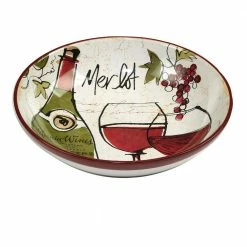 Wine Country 13 in. 128 fl.oz Assorted Colors Earthenware Serving Bowl by Certified International -Certified International Sales assorted colors certified international serving bowls 28917 c3 1000