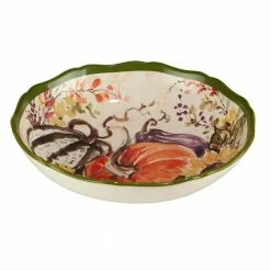 Harvest Morning 13 in. 128 fl. oz. Assorted Colors Earthenware Serving Bowl by Certified International