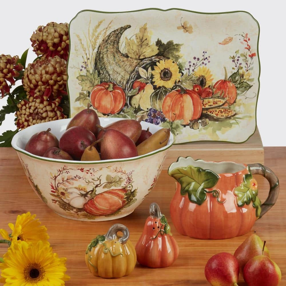 Harvest Morning 11 in. 136 fl. oz. Assorted Colors Earthenware Serving Bowl by Certified International 5 Harvest Morning 11 in. 136 fl. oz. Assorted Colors Earthenware Serving Bowl by Certified International - Image 3