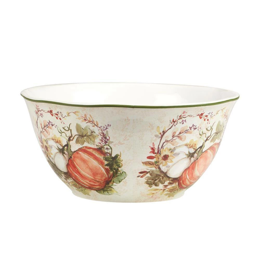 Harvest Morning 11 in. 136 fl. oz. Assorted Colors Earthenware Serving Bowl by Certified International 4 Harvest Morning 11 in. 136 fl. oz. Assorted Colors Earthenware Serving Bowl by Certified International - Image 2
