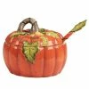 8.5 in. 112 fl. oz. Assorted Colors Earthenware Harvest Morning Pumpkin Tureen with Ladle Serving Bowl by Certified International -Certified International Sales assorted colors certified international serving bowls 28962 64 1000