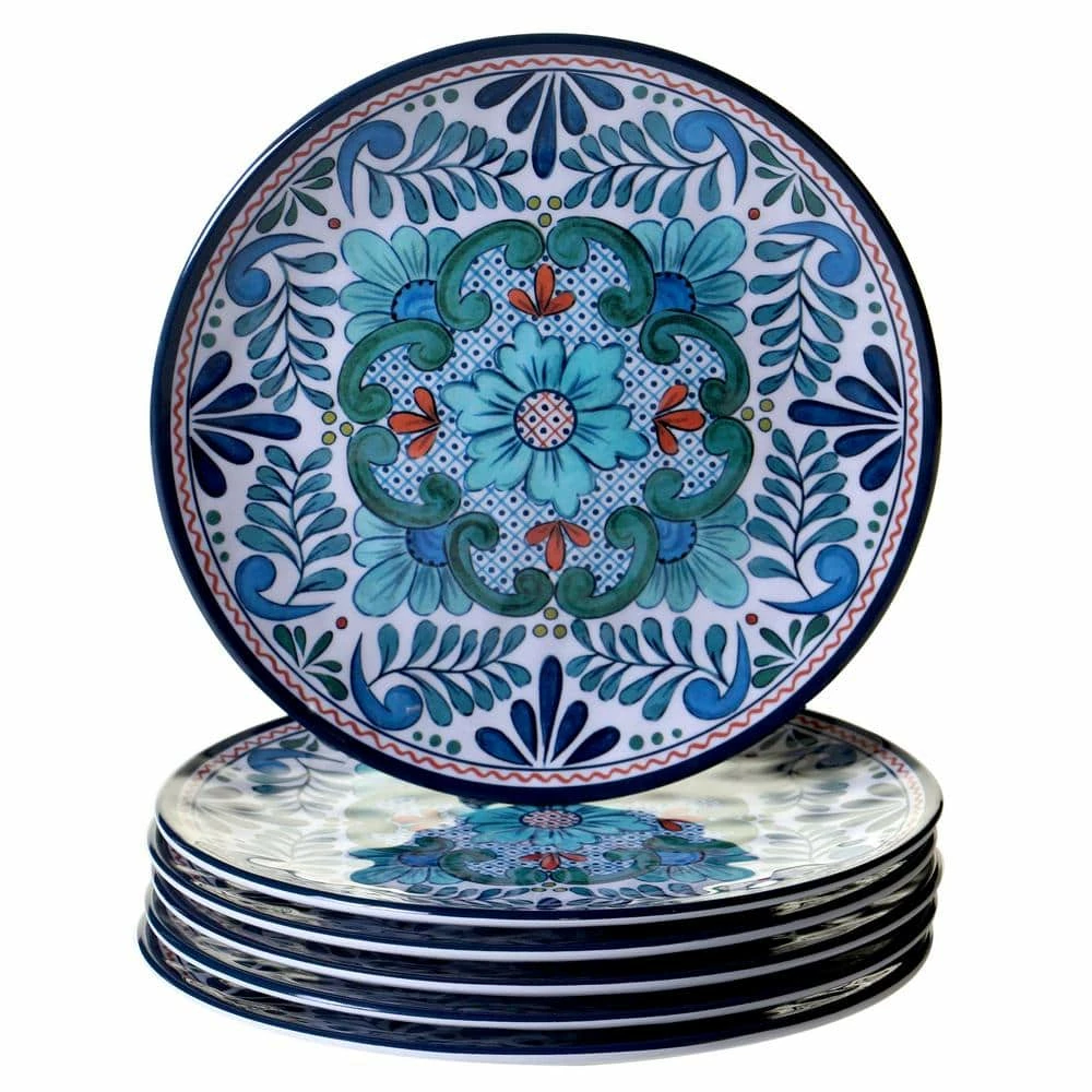 Talavera 6-Piece Blue Salad Plate Set by Certified International 3 Talavera 6-Piece Blue Salad Plate Set by Certified International