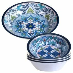 Talavera 5-Piece Blue Salad and Serving Set by Certified International