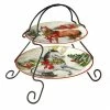 Christmas on the Farm by Susan Winget 2-Tier Server by Certified International 1 Christmas on the Farm by Susan Winget 2-Tier Server by Certified International -Certified International Sales certified international cake stands tiered cake stands 22814 64 1000