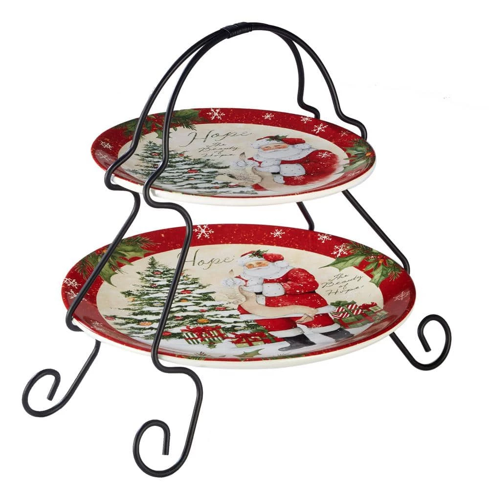 Holiday Wishes by Susan Winget 2-Tier Server by Certified International 3 Holiday Wishes by Susan Winget 2-Tier Server by Certified International