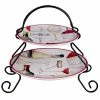 Napa 9 in. 2-Tier Multicolored Server by Certified International -Certified International Sales certified international cake stands tiered cake stands 28139 64 1000