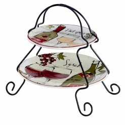 Wine Country Server 2-Tier Assorted Colors Cake Stand by Certified International 7 Wine Country Server 2-Tier Assorted Colors Cake Stand by Certified International -Certified International Sales certified international cake stands tiered cake stands 28922 4f 1000