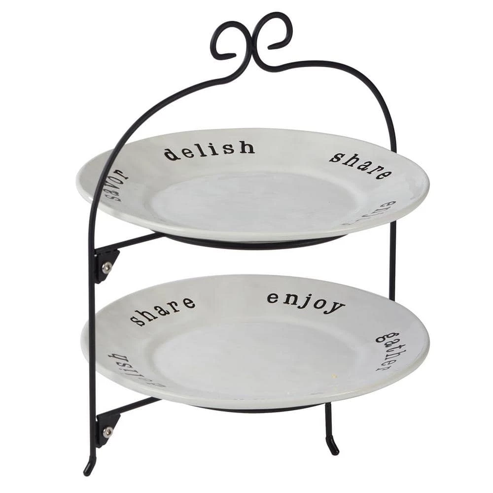 Just Words 2-Tier White Server Stand by Certified International 3 Just Words 2-Tier White Server Stand by Certified International