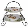 Mountain Retreat Multi-Colored 7 in. and 9 in. 2-Tier Server by Certified International -Certified International Sales certified international cake stands tiered cake stands 41850 64 1000