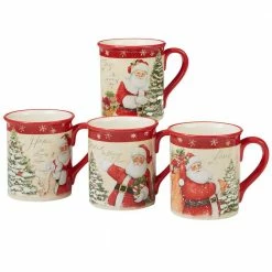 Holiday Wishes by Susan Winget 18 oz. Mug (Set of 4) by Certified International