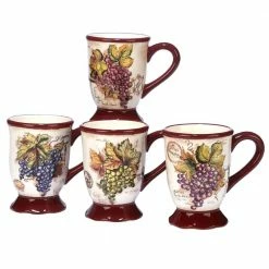 Vintners Journal 4-Piece Multi-Colored 18 oz. Mug Set by Certified International