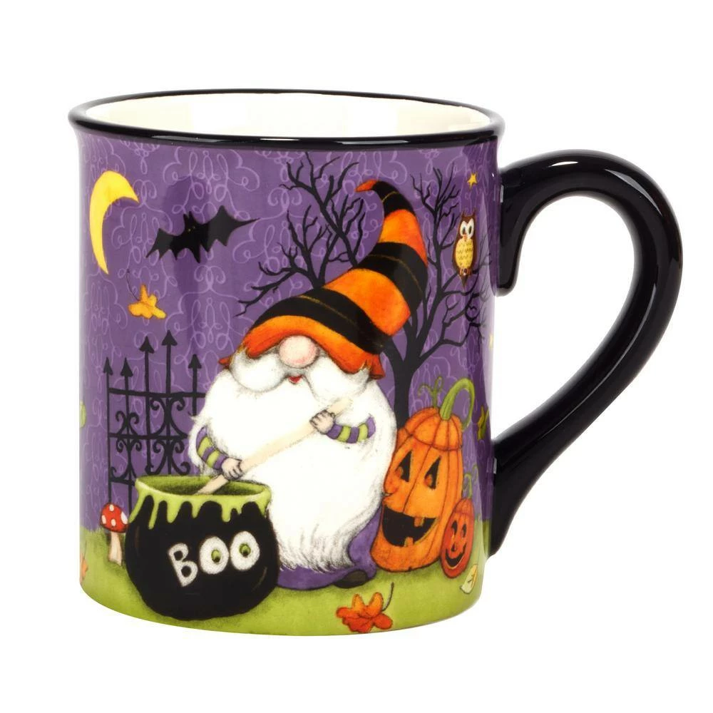 Halloween Gnomes 18 fl. oz. Earthenware Beverage Mugs (Set of 4) by Certified International 5 Halloween Gnomes 18 fl. oz. Earthenware Beverage Mugs (Set of 4) by Certified International - Image 3