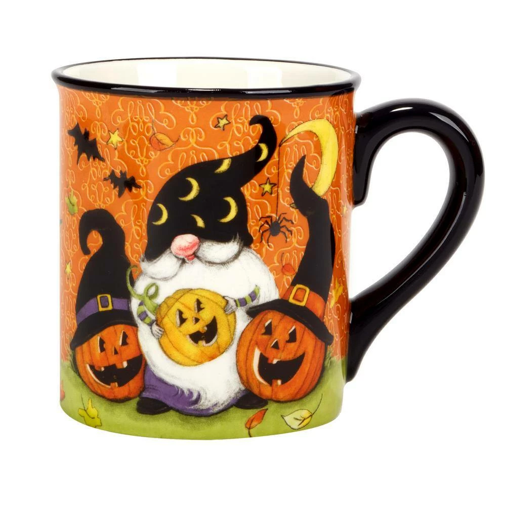 Halloween Gnomes 18 fl. oz. Earthenware Beverage Mugs (Set of 4) by Certified International 4 Halloween Gnomes 18 fl. oz. Earthenware Beverage Mugs (Set of 4) by Certified International - Image 2
