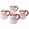 14 oz. Magic Of Christmas Santa Multicolored Earthenware Mugs (Set of 4) by Certified International -Certified International Sales certified international coffee cups mugs 28294set4 64 1000