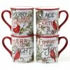 16 oz. Evergreen Christmas Multicolored Earthenware Mugs (Set of 4) by Certified International 2 16 oz. Evergreen Christmas Multicolored Earthenware Mugs (Set of 4) by Certified International -Certified International Sales certified international coffee cups mugs 28347set4 64 1000