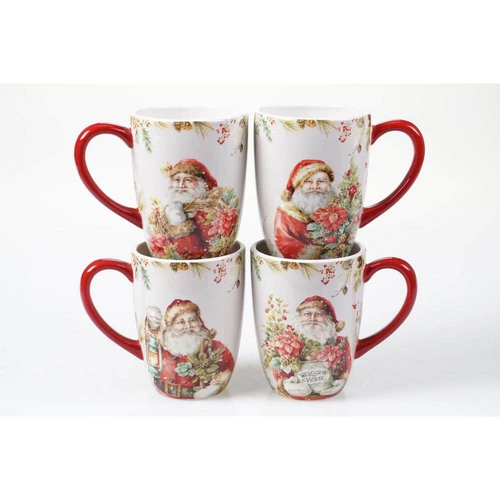 22 oz. Christmas Story Multicolored Earthenware Mugs (Set of 4) by Certified International 3 22 oz. Christmas Story Multicolored Earthenware Mugs (Set of 4) by Certified International