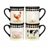 On the Farm 20 oz. Assorted Colors Earthenware Beverage Mugs (Set of 4) by Certified International -Certified International Sales certified international coffee cups mugs 28817set4 64 1000