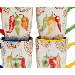 Sweet and Spicy 18 oz. Assorted Colors Earthenware Beverage Mugs (Set of 4) by Certified International 7 Sweet and Spicy 18 oz. Assorted Colors Earthenware Beverage Mugs (Set of 4) by Certified International -Certified International Sales certified international coffee cups mugs 28932set4 4f 1000