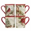 Silent Night 16 oz. Multi-Colored Earthenware Beverage Mugs Set of 4 by Certified International -Certified International Sales certified international coffee cups mugs 28972set4 64 1000