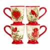 Winter's Medley 16 oz. Multi-Colored Earthenware Beverage Mugs (Set of 4) by Certified International -Certified International Sales certified international coffee cups mugs 28987set4 64 1000