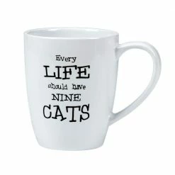 It's All in the Cattitude 22 oz. 6 in. Multicolored Stoneware Mug (Set of 6) by Certified International -Certified International Sales certified international coffee cups mugs 32918set6 44 1000