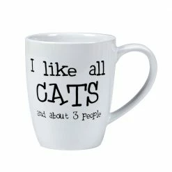 It's All in the Cattitude 22 oz. 6 in. Multicolored Stoneware Mug (Set of 6) by Certified International -Certified International Sales certified international coffee cups mugs 32918set6 76 1000