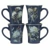 Bohemian 14 oz. 5.25 in. Blue Earthenware Mug (Set of 4) by Certified International -Certified International Sales certified international coffee cups mugs 37102set4 64 1000