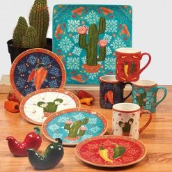 Santa Fe 18 oz. 5.25 in. Assorted Colors Earthenware Mug (Set of 4) by Certified International -Certified International Sales certified international coffee cups mugs 37142set4 31 1000