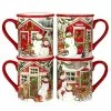 Snowman's Farmhouse 16 oz. Multi-Colored Earthenware Beverage Mug (Set of 4) by Certified International -Certified International Sales certified international coffee cups mugs 37257set4 64 1000