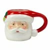 Holiday Magic Santa 20 oz. Multi-Colored Earthenware 3-D Beverage Mug (Set of 4) by Certified International -Certified International Sales certified international coffee cups mugs 37305set4 64 1000
