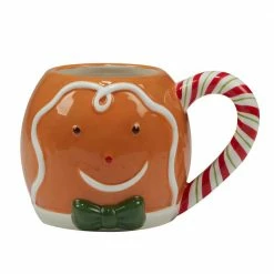 Holiday Magic Gingerbread 19 oz. Multi-Colored Earthenware 3-D Beverage Mug (Set of 4) by Certified International