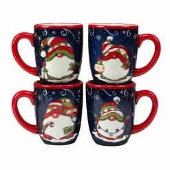 Holiday Magic Gnomes 16 oz. Multi-Colored Earthenware Beverage Mug (Set of 4) by Certified International